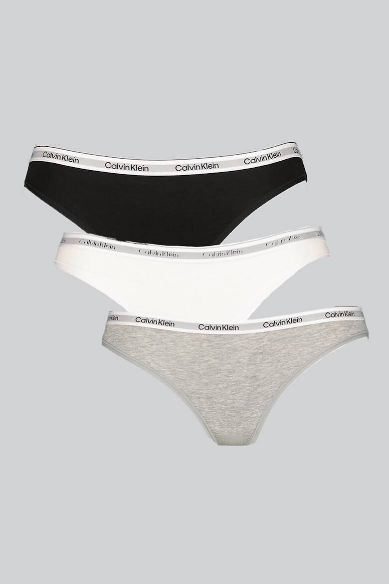 

Бикини с логотипом на талии - 3 пары Calvin Klein, черный