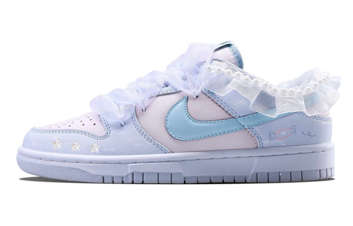 

Кроссовки Nike Dunk Skateboarding Shoes Women's Low-top Pink, голубой, Синий, Кроссовки Nike Dunk Skateboarding Shoes Women's Low-top Pink, голубой