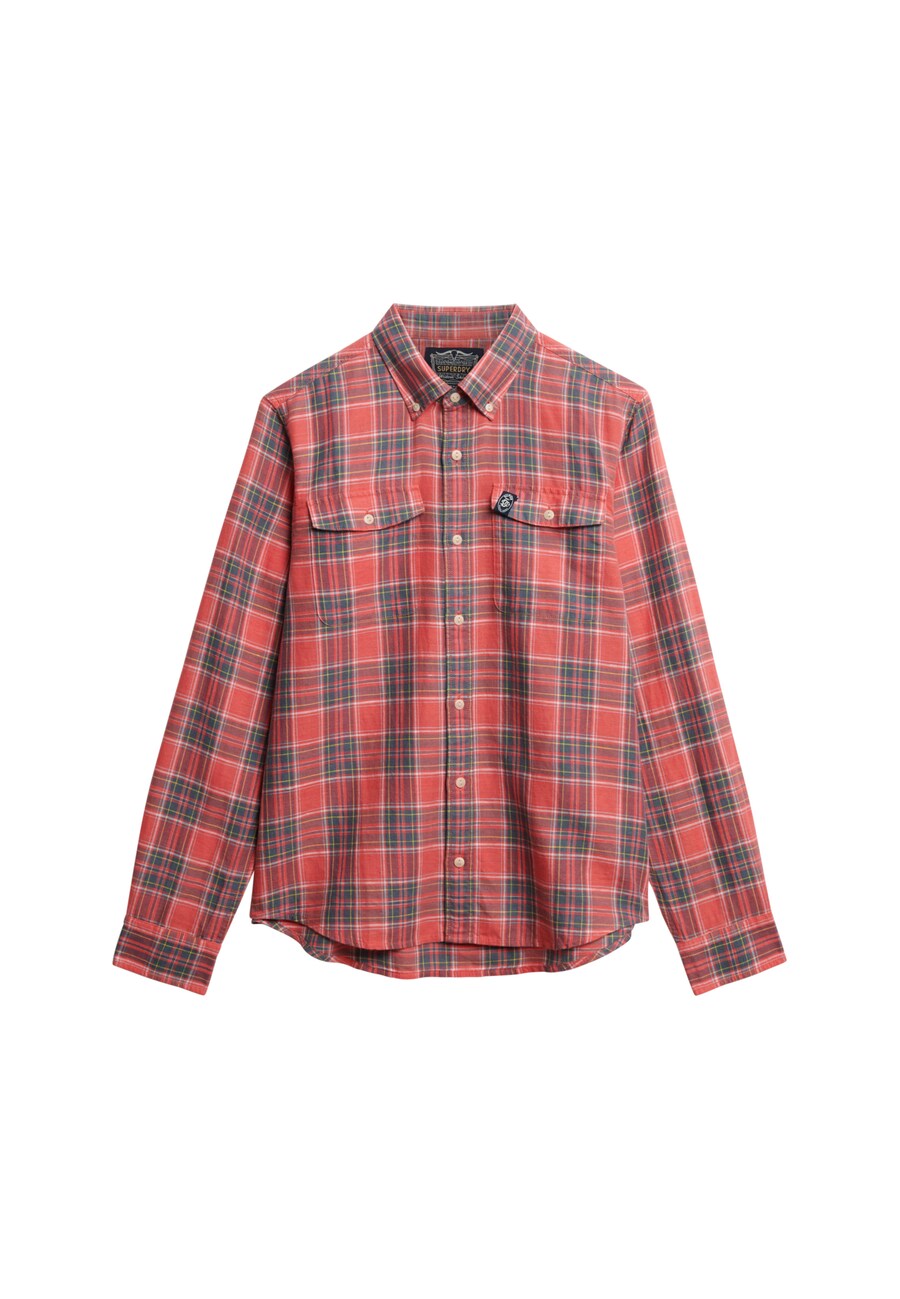 

Рубашка обычного кроя на пуговицах Superdry, цвет Cranberry