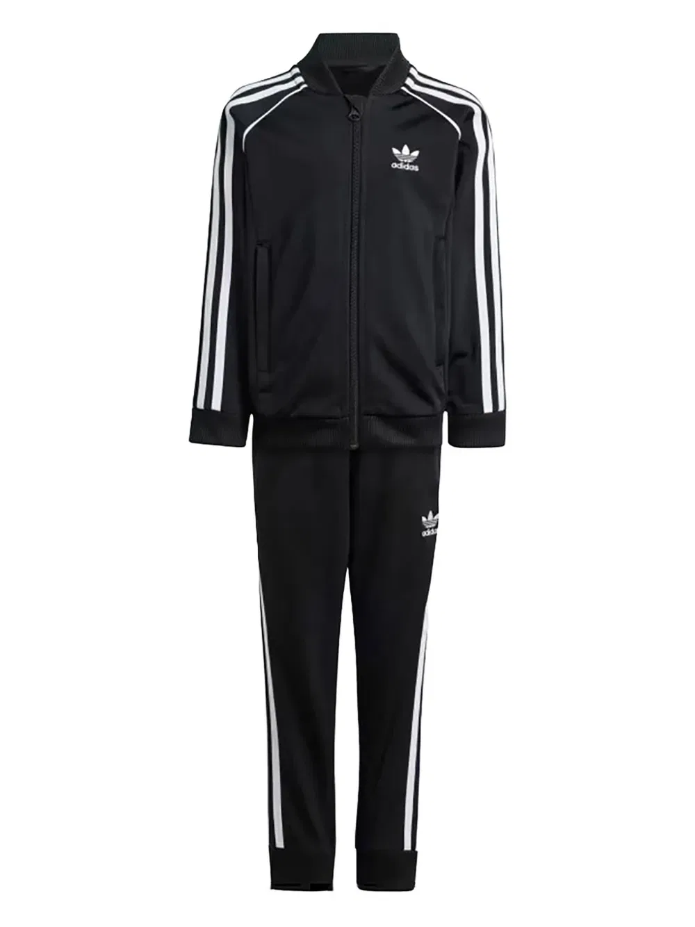 Спортивный костюм в полоску Adidas Kids, черный