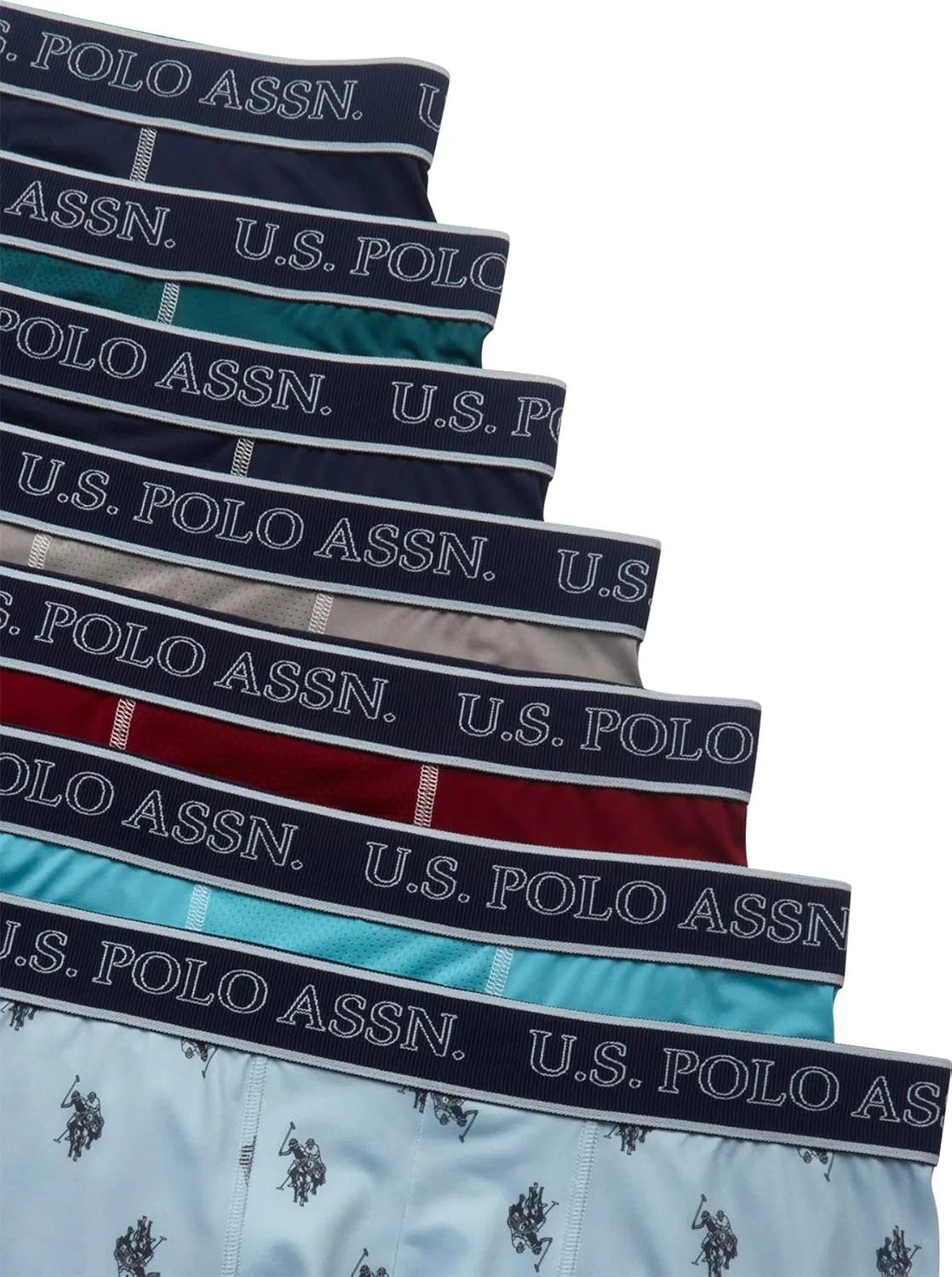 Боксеры 7 шт, U.S. POLO ASSN., Blues/Skyway Print/Wine Red/Ultimate Grey — фото 3