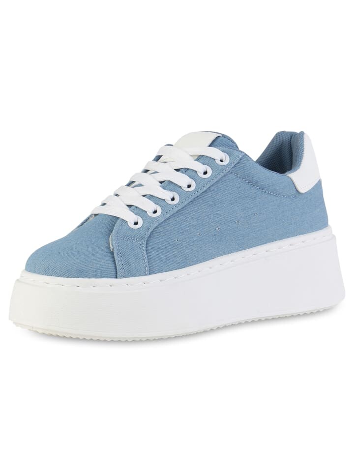 Низкие кроссовки VAN HILL Plateau Selah, цвет hellblau denim