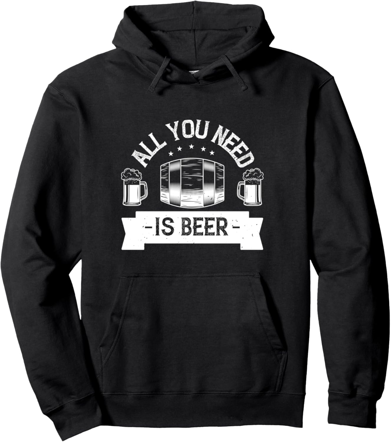 

Забавная толстовка для любителей пива All You Need Is Beer, черный