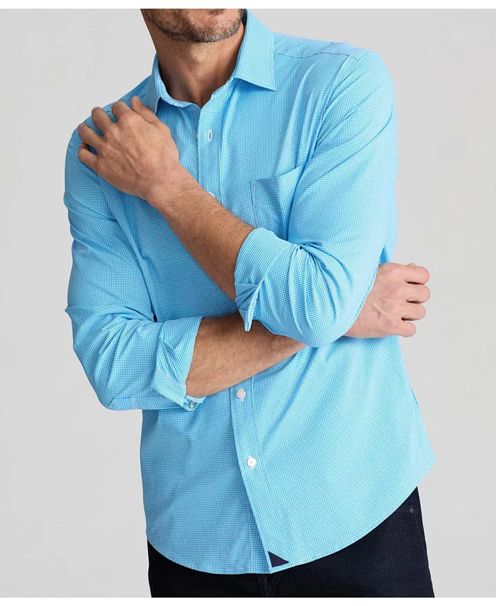 

Мужская классическая рубашка Lee Button Up с эффектом "не мнутся" и улучшенными характеристиками UNTUCKit, синий