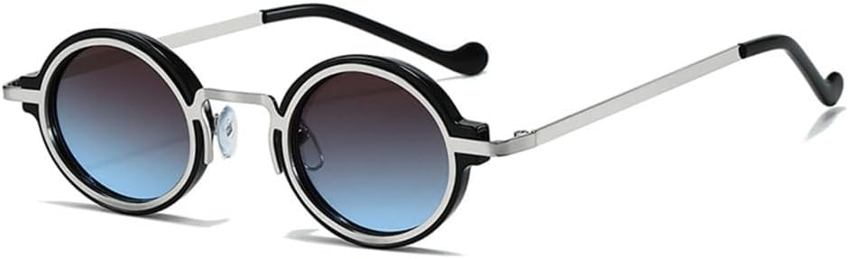 

Солнцезащитные очки овальной формы 2027 года для женщин с градиентным переходом цвета, модные панк-очки для мужчин, защита от ультрафиолета UV400 MTZJH, Silver Gray Blue