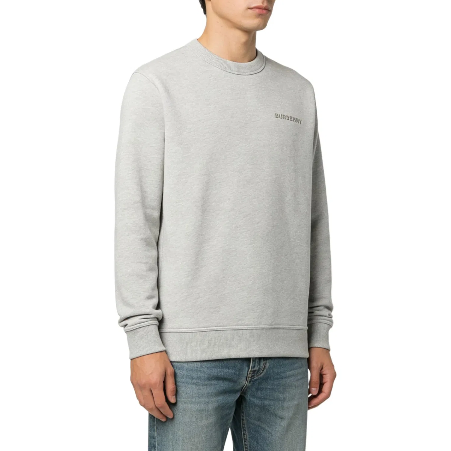 Свитшот мужской Burberry crew neck regular, серый — фото 3