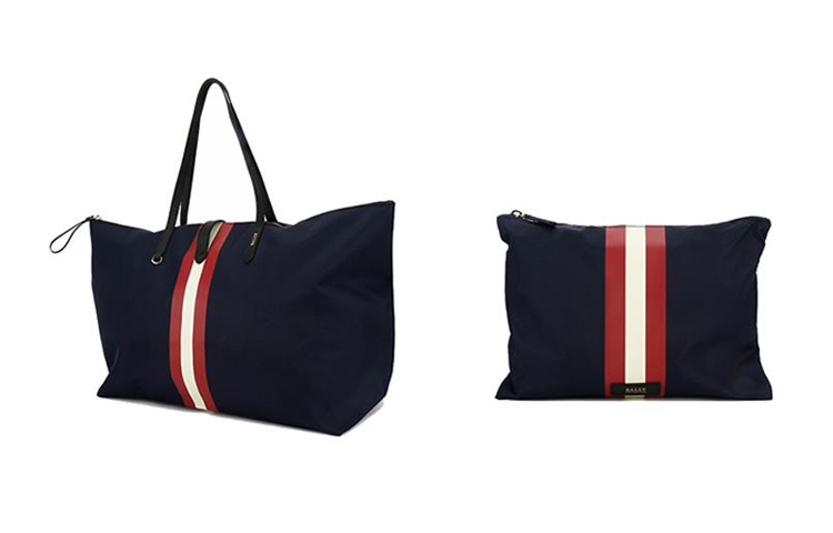 

BALLY Нейлоновая комбинированная сумка Дорожная сумка Клатч Мужская тёмно-синяя