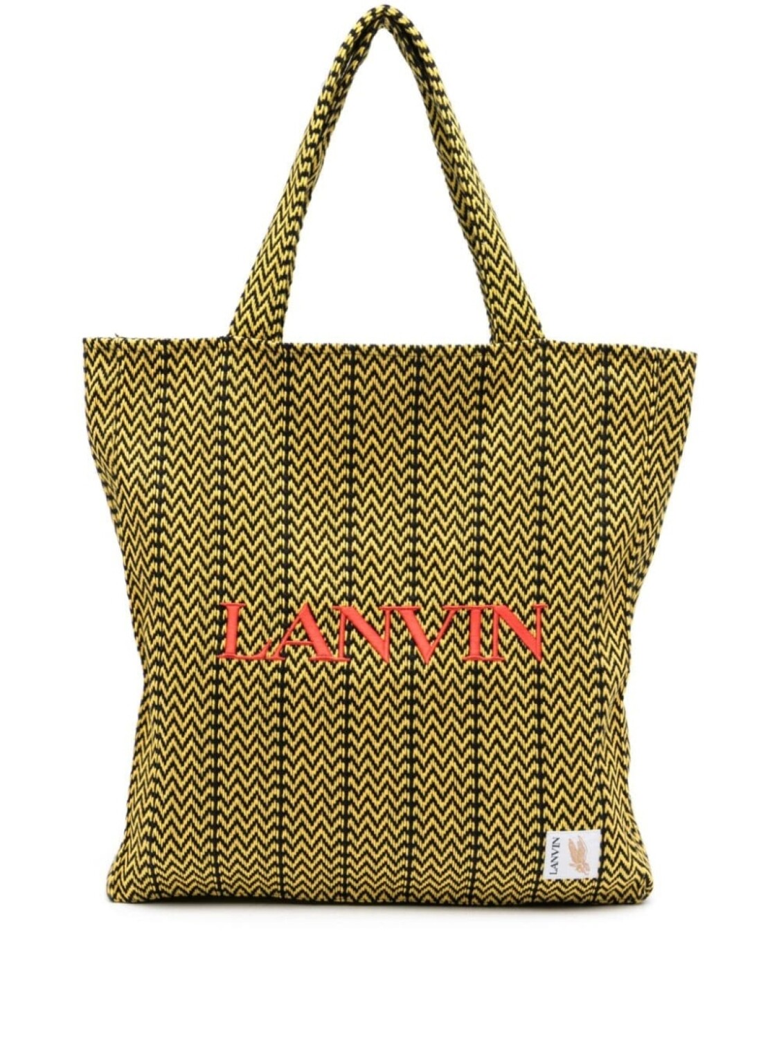 

Lanvin сумка-тоут с вышитым логотипом, черный