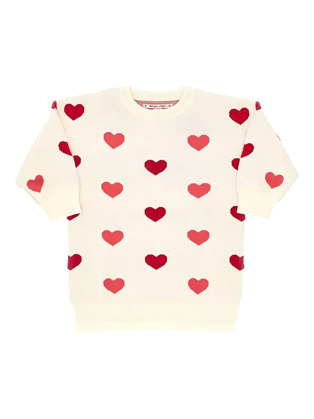 

Платье с аппликацией в виде сердца Konges Sløjd, бежевый