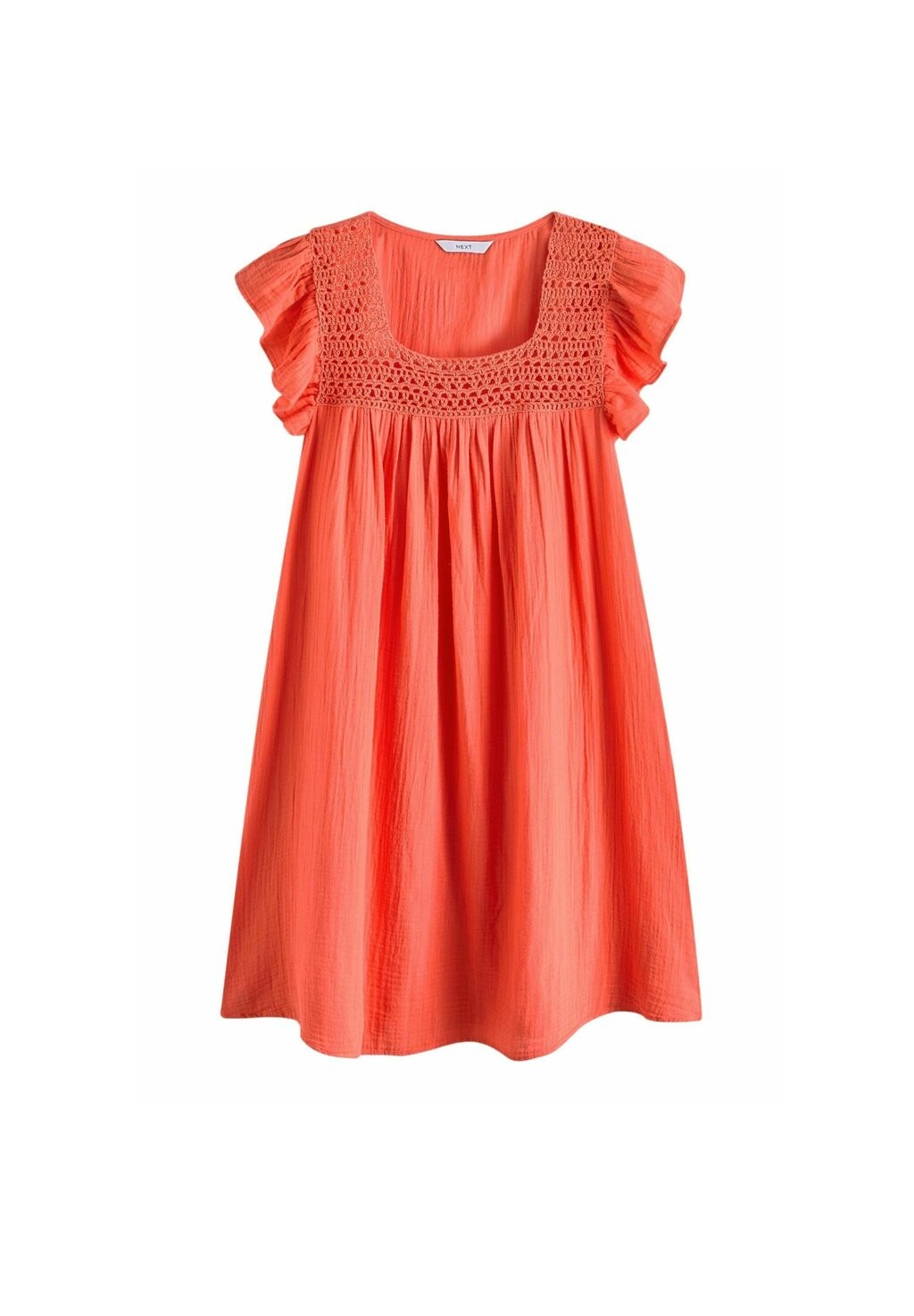 

Дневное платье SQUARE NECK FLUTTER SLEEVE REGULAR FIT Next, розовый