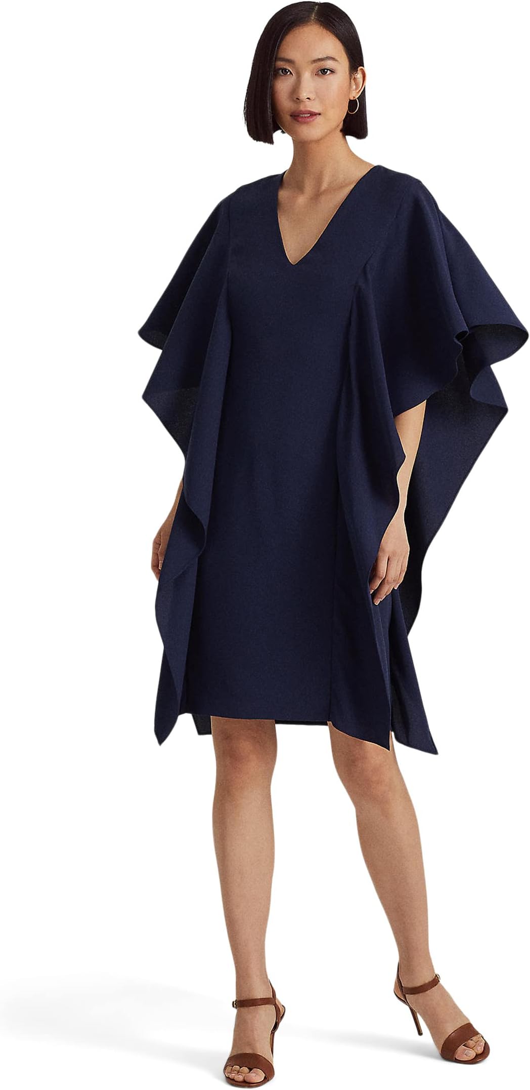 

Платье Lauren Ralph Lauren Georgette Caftan Cocktail Dress, цвет French Navy