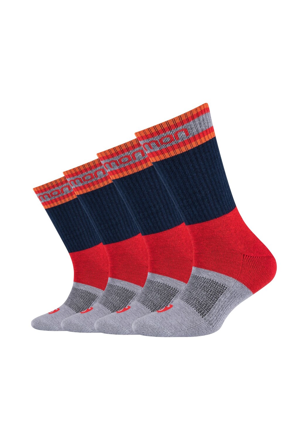 

Носки SALOMON Kindersport 4 шт cushioned, цвет Dress Blue/Tomato