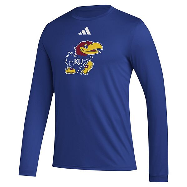 Мужская футболка с длинным рукавом Kansas Jayhawks с логотипом Adidas — фото 3