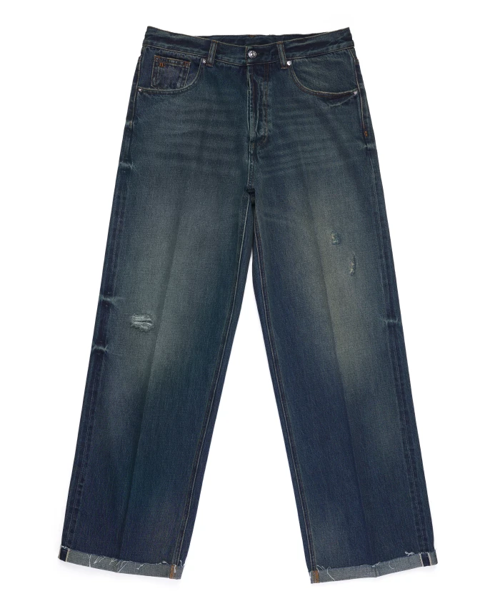 

Синие джинсы-бойфренды Nine In The Morning, синий