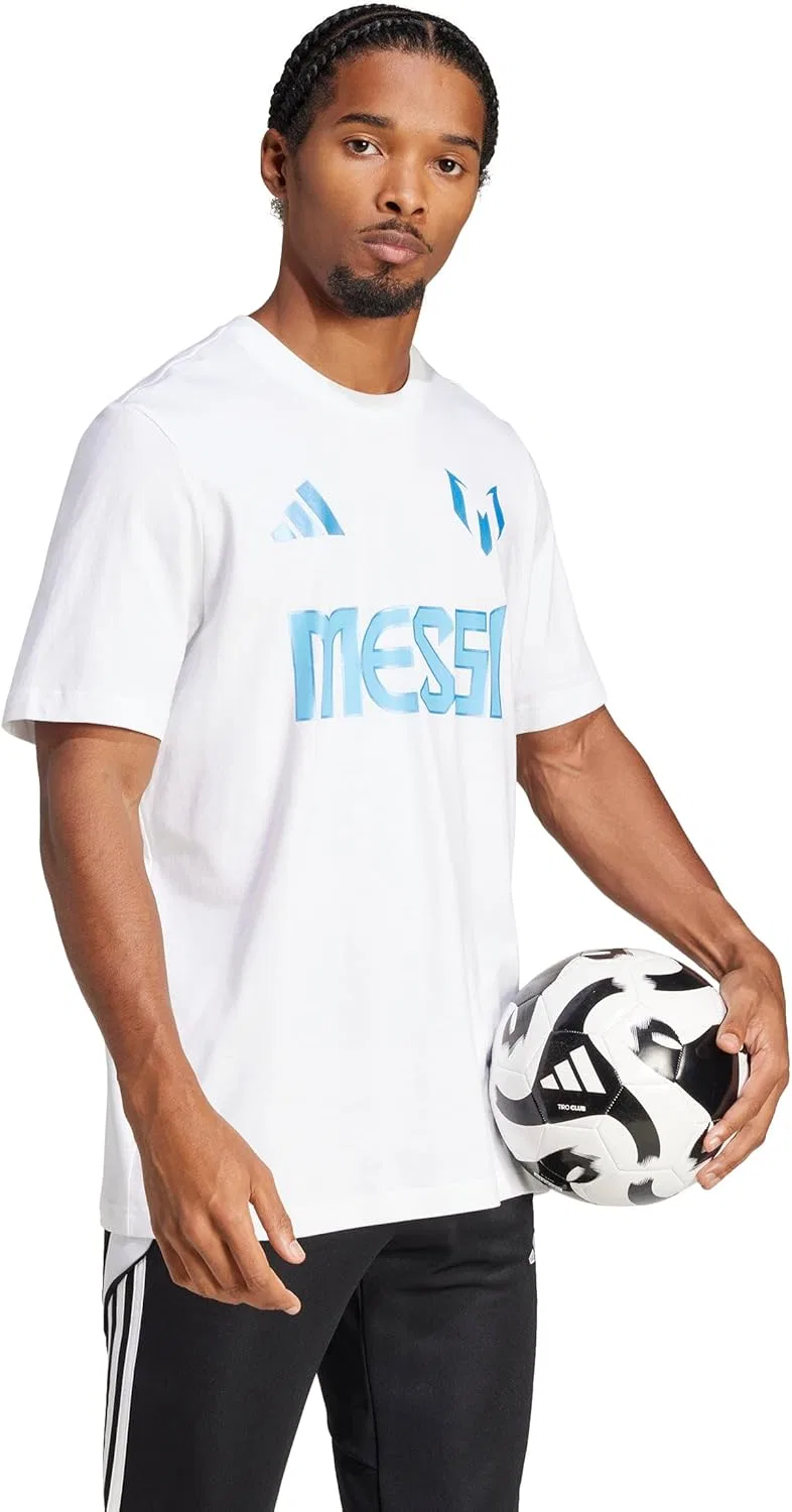 Футболка футбольная adidas Messi, белый — фото 2