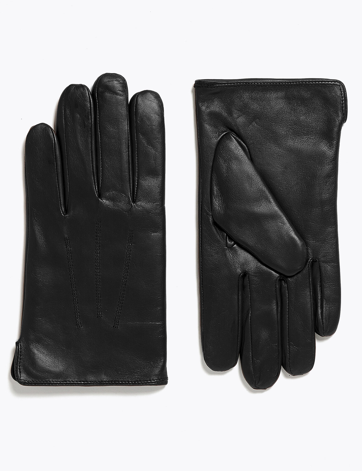 

Кожаные перчатки с Thermowarmth Marks & Spencer, черный