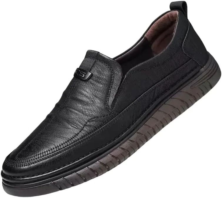 Кроссовки мужские модные, Solid Color Loafers, Black HoaloX