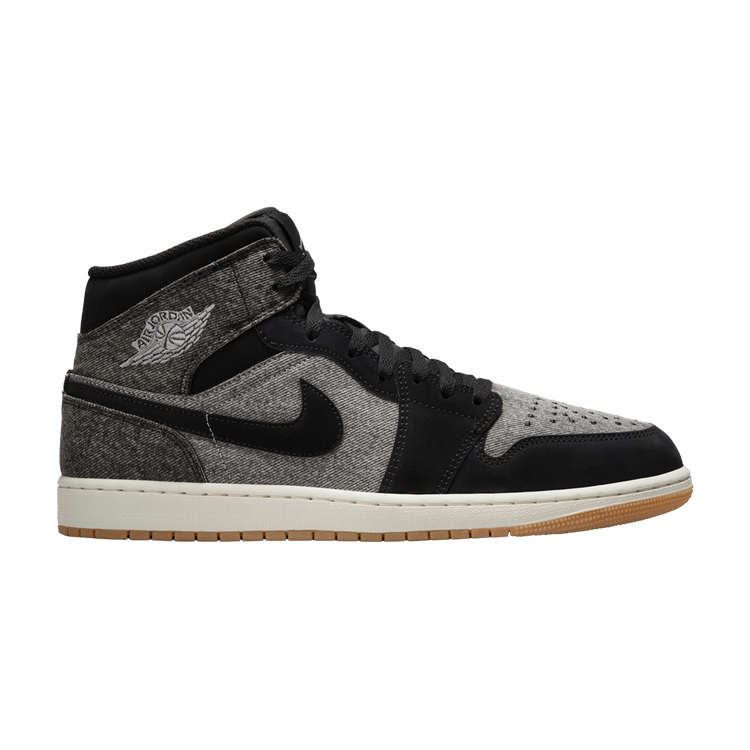 

Кроссовки Air Jordan Air Jordan 1 Mid 'Black Denim', черный