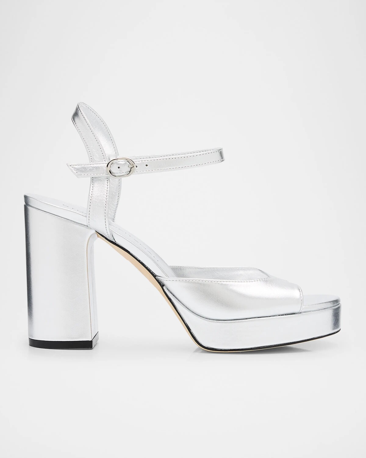 Сандалии Dayna II на платформе Stuart Weitzman, серебряный