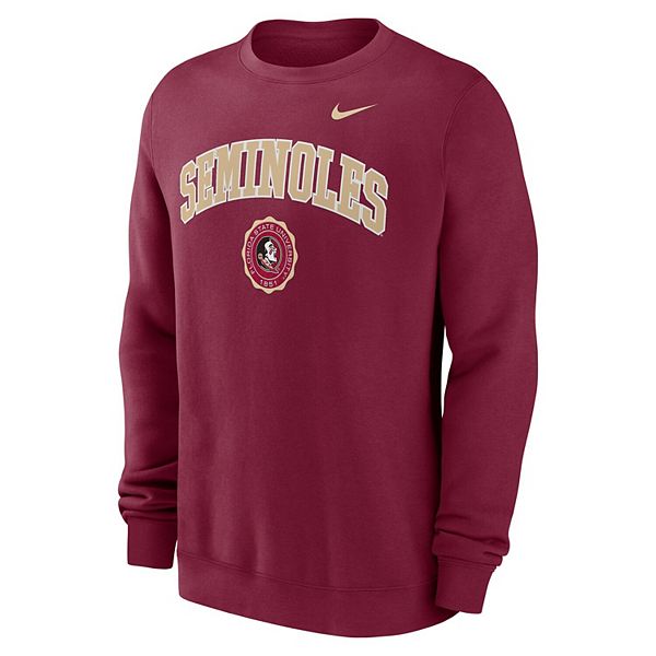 Мужской свитшот с арочной эмблемой Florida State Seminoles цвета граната Nike — фото 3