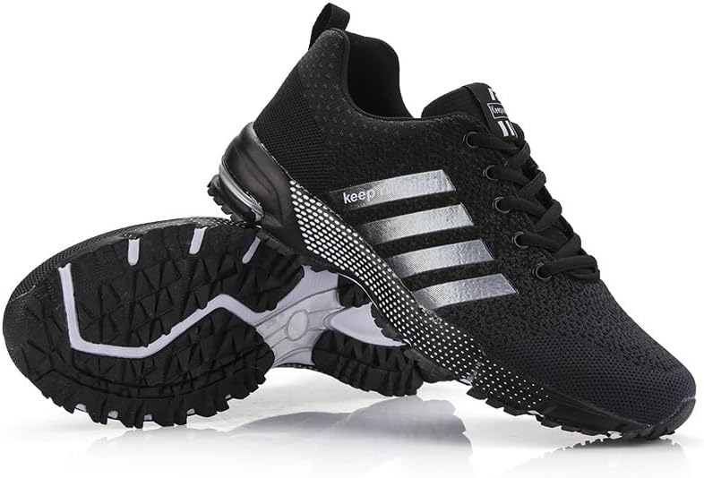 

Мужские легкие беговые кроссовки с дышащей сеткой, повседневные кеды для тенниса, тренировок в зале, прогулок, джоггинга и активного отдыха на улице Generic, черный