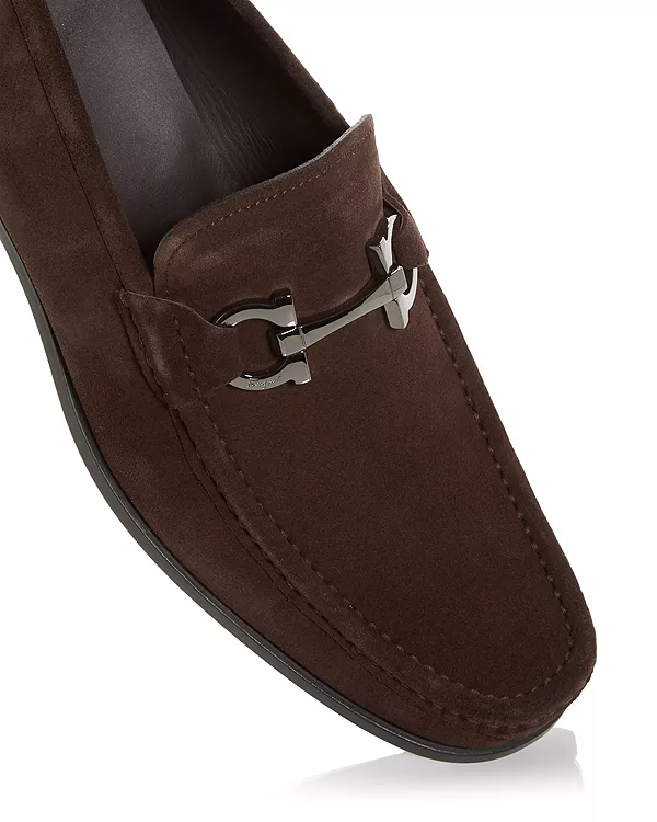 Мужские замшевые лоферы Grandioso Ferragamo, коричневый — фото 4