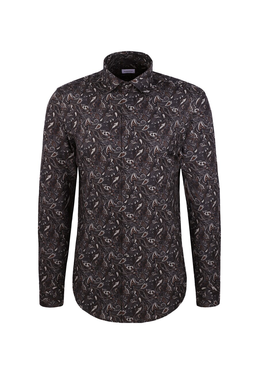 

Рубашка делового покроя Regular Fit SEIDENSTICKER Schwarze Rose, темно-синий