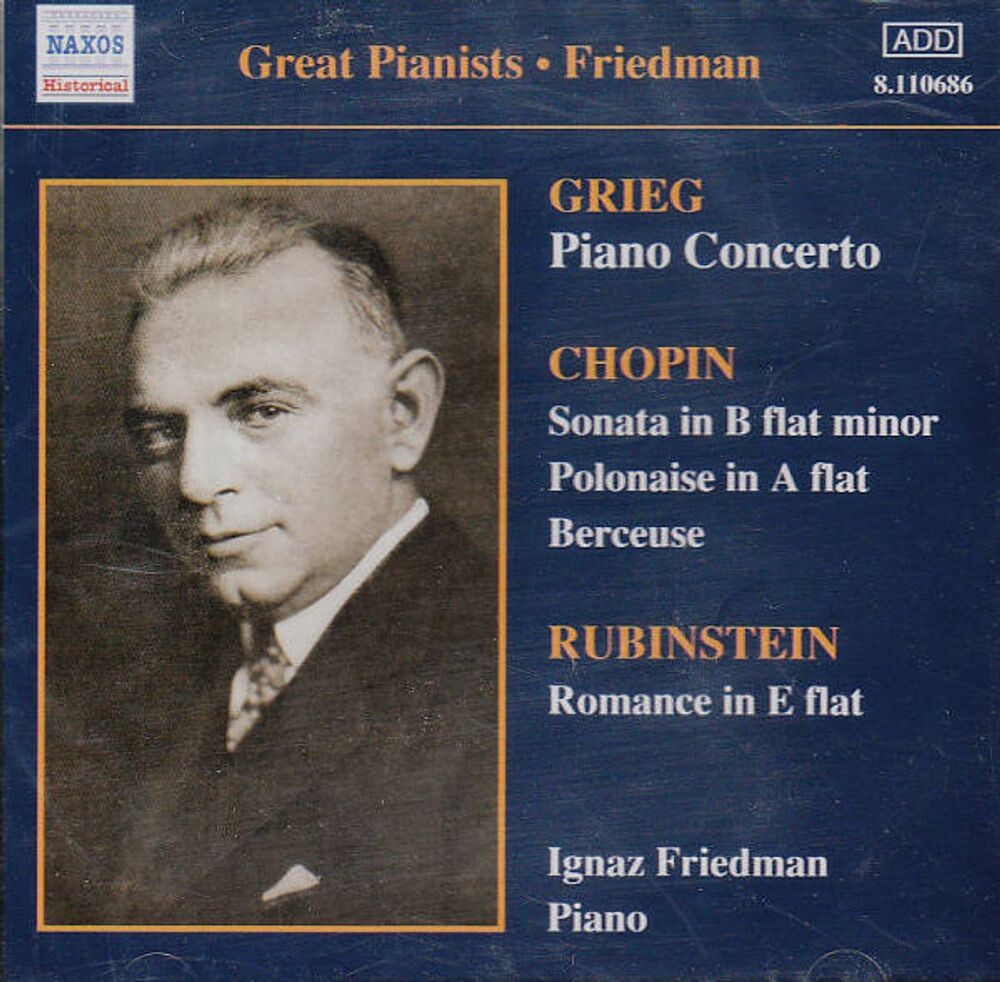 

Диск CD Great Pianists: Ignaz Friedman - Complete Recordings, Vol.2 [Import] - Edvard Grieg, Frédéric Chopin, Ludwig van Beethoven, Ignaz Friedman