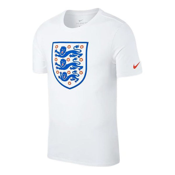 

Футболка Men's Nike England Logo Pattern Round Neck Short Sleeve White T-Shirt, мультиколор