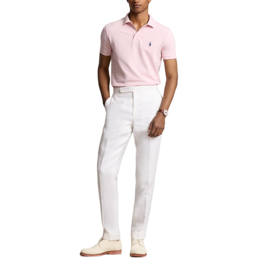 Polo Ralph Lauren Футболка-поло SS24 мужская светло-розовая — фото 4