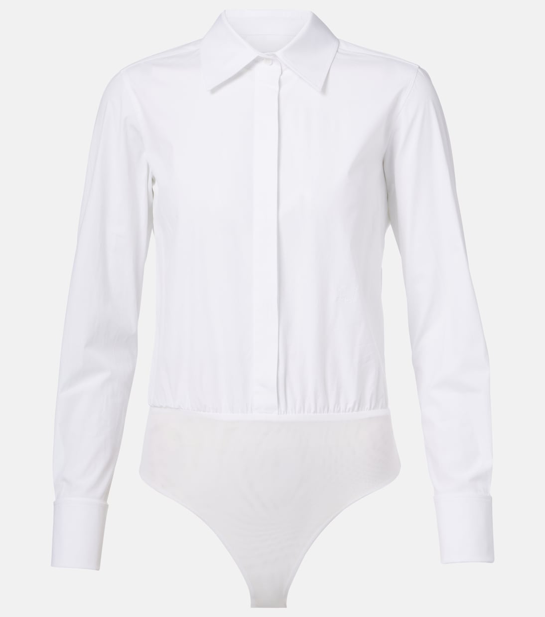 

Ангора боди из поплина с хлопком Max Mara, BIanco Ottico
