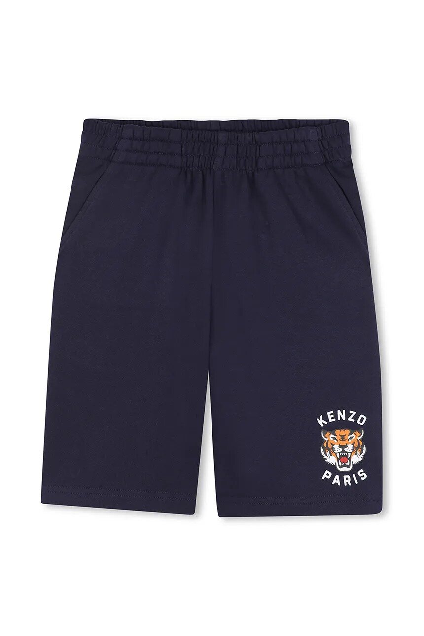 

Детские хлопковые шорты Kenzo Kids, темно-синий