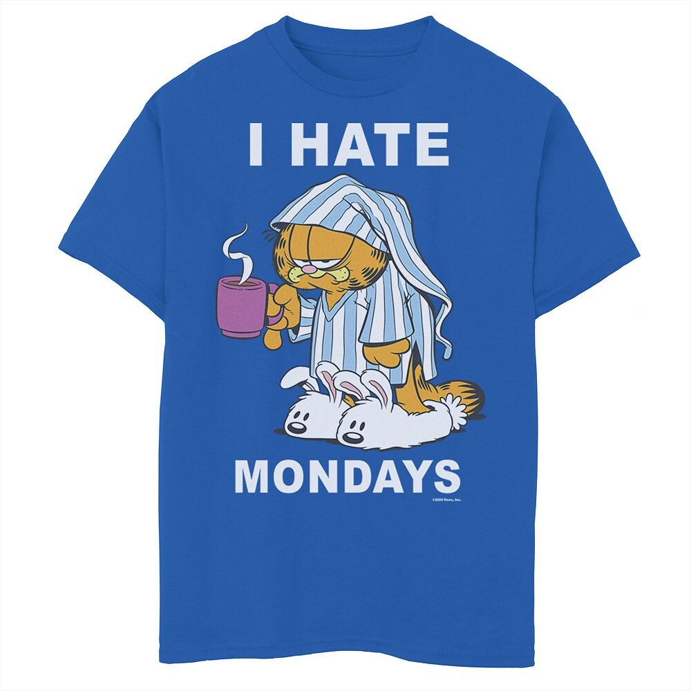 

Футболка с рисунком Garfield Mondays Sleep Memes для мальчиков 8–20 лет Licensed Character, цвет Royal
