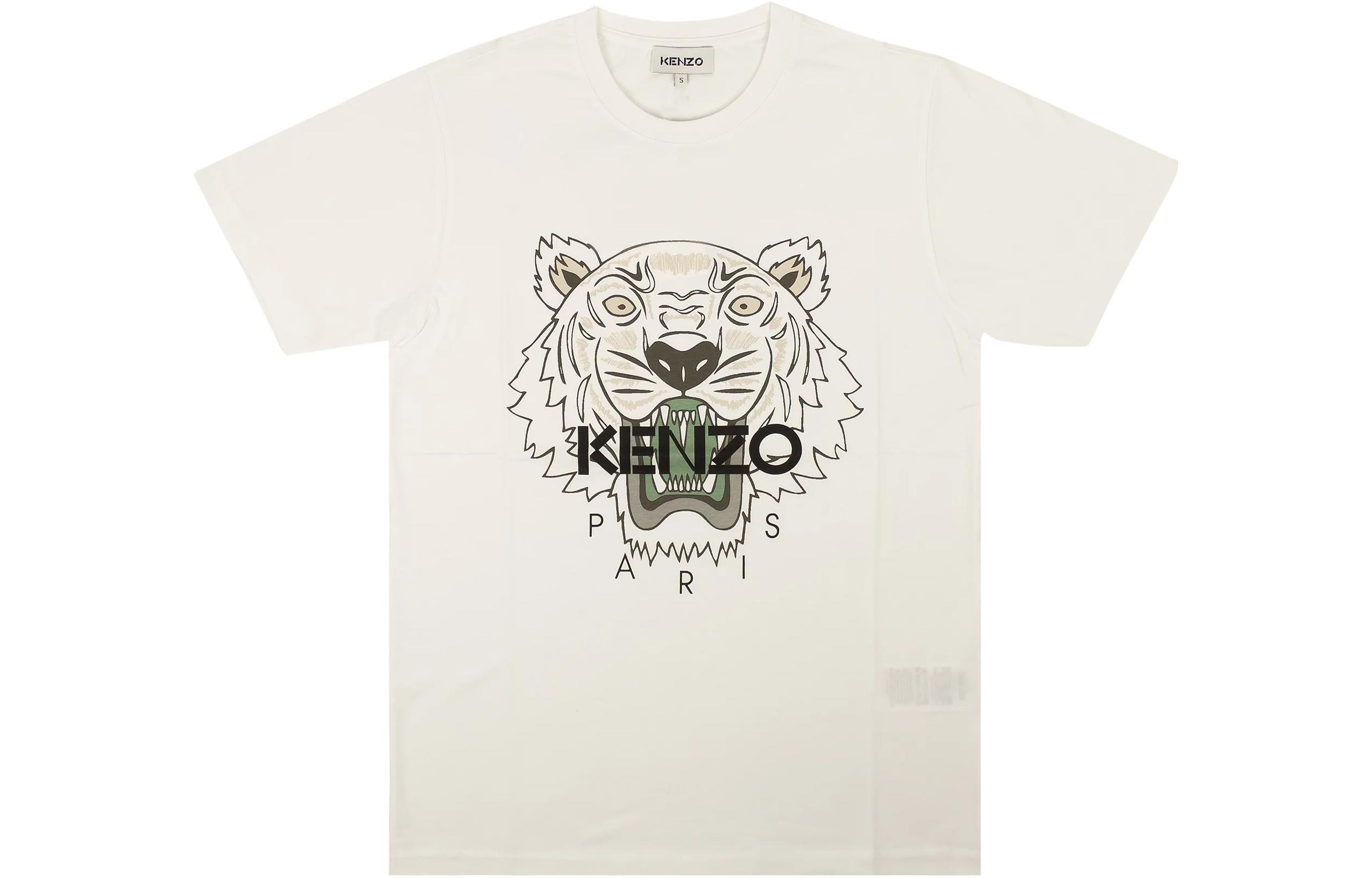 

Классическая футболка с тигром с короткими рукавами KENZO, белая