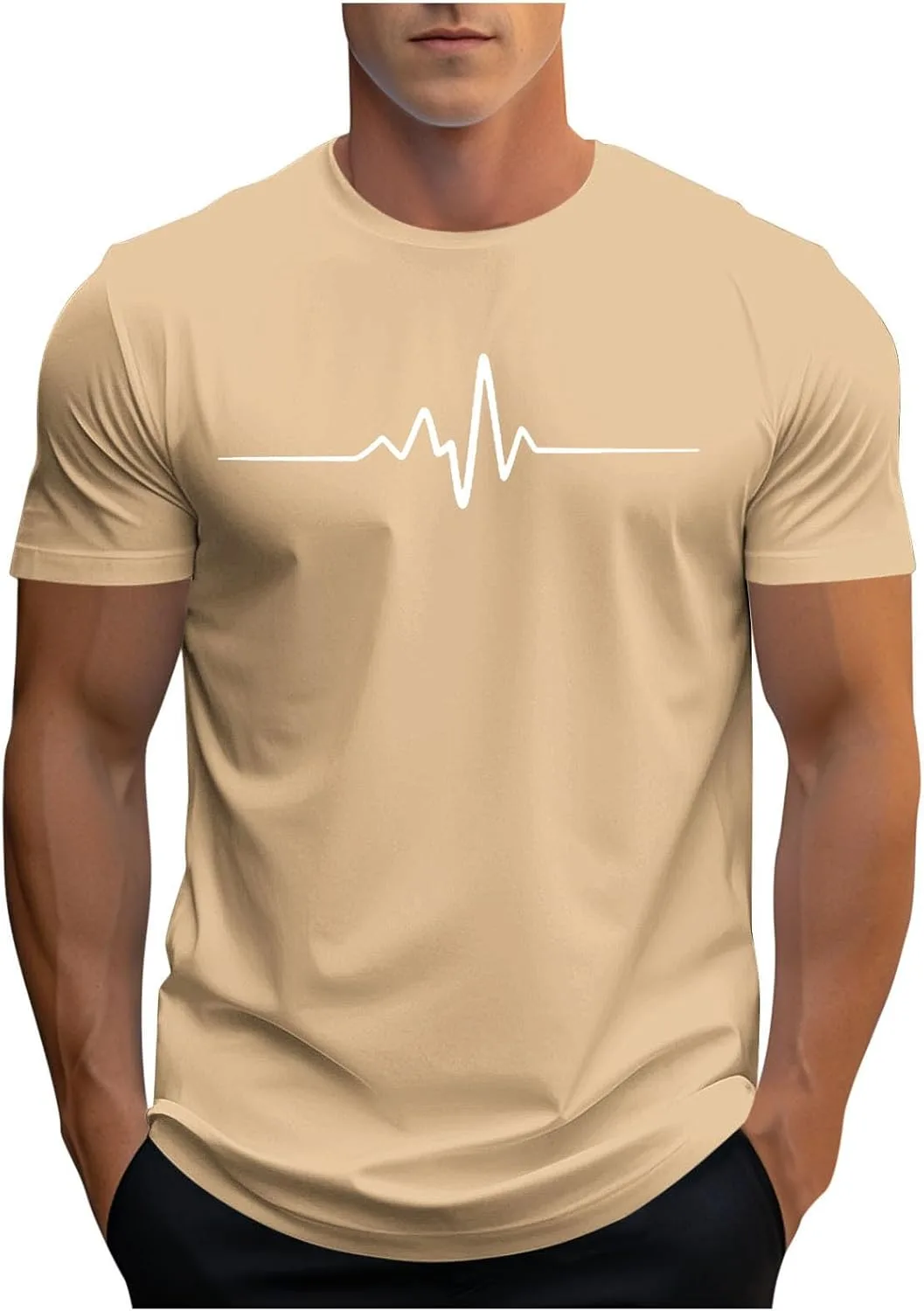 

Футболка с принтом для мужчин Casual, короткий рукав, легкая