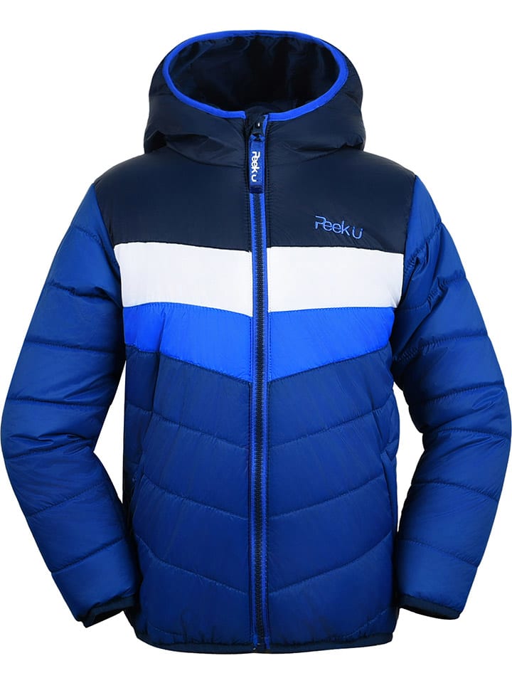 

Peek U Стеганая куртка на все сезоны "Baz" в сине-белой расцветке