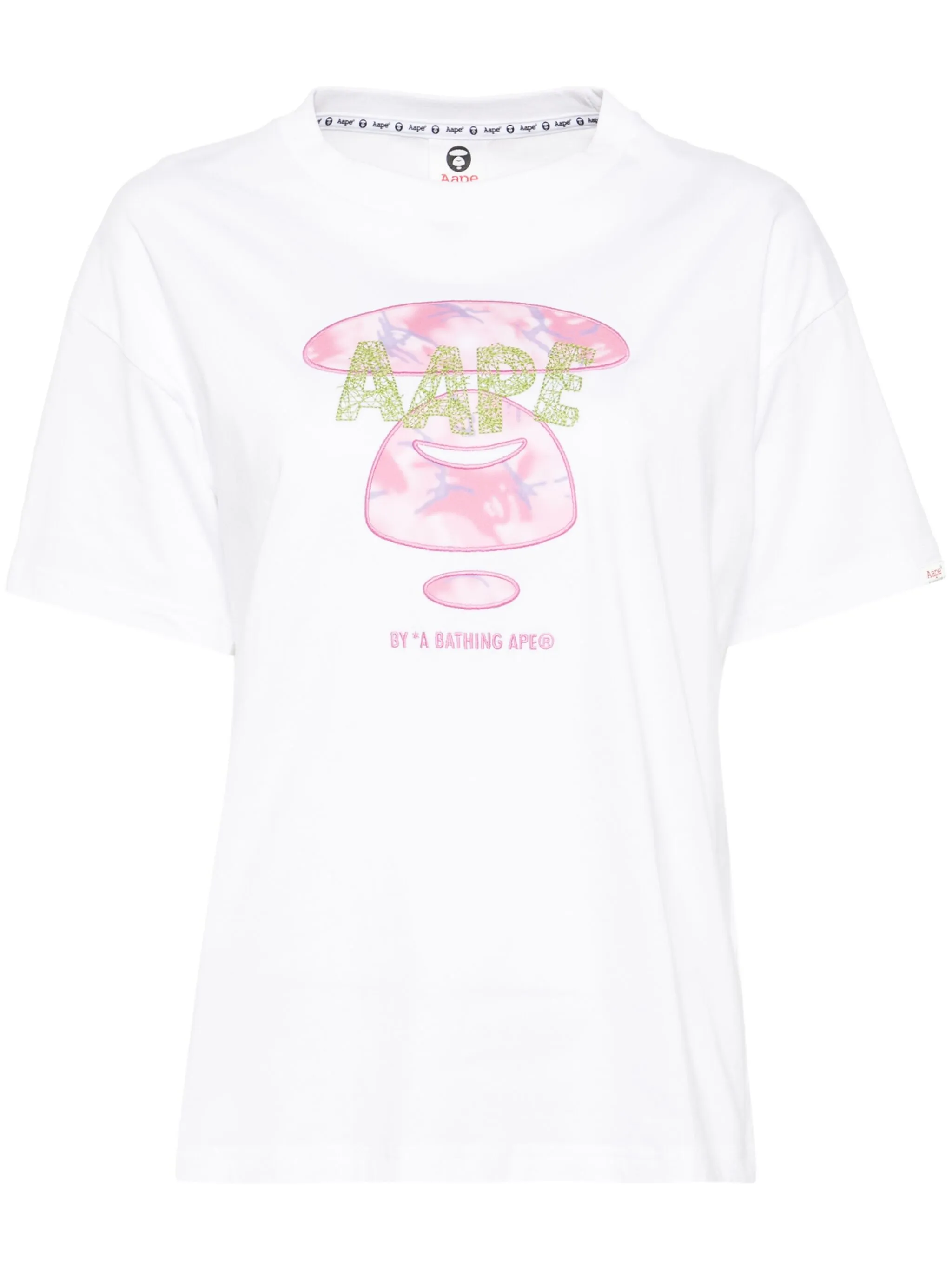 

Футболка с вышитым логотипом Aape By A Bathing Ape, белый
