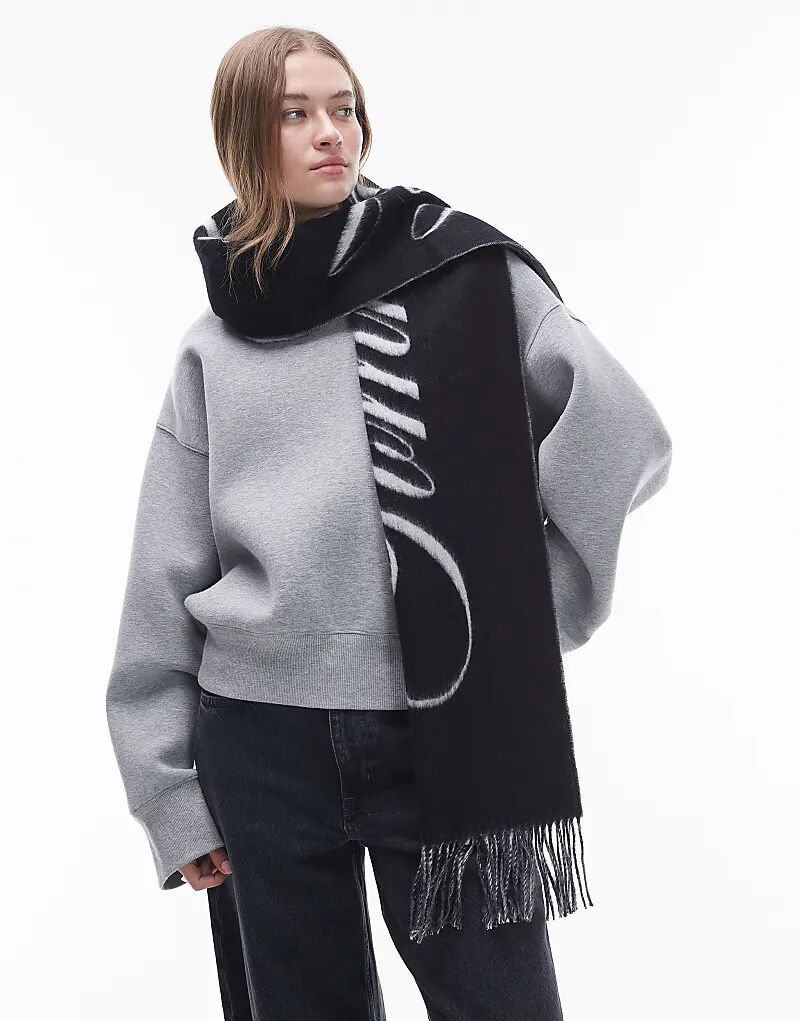 

Шарф с логотипом Tommy Hilfiger черного цвета