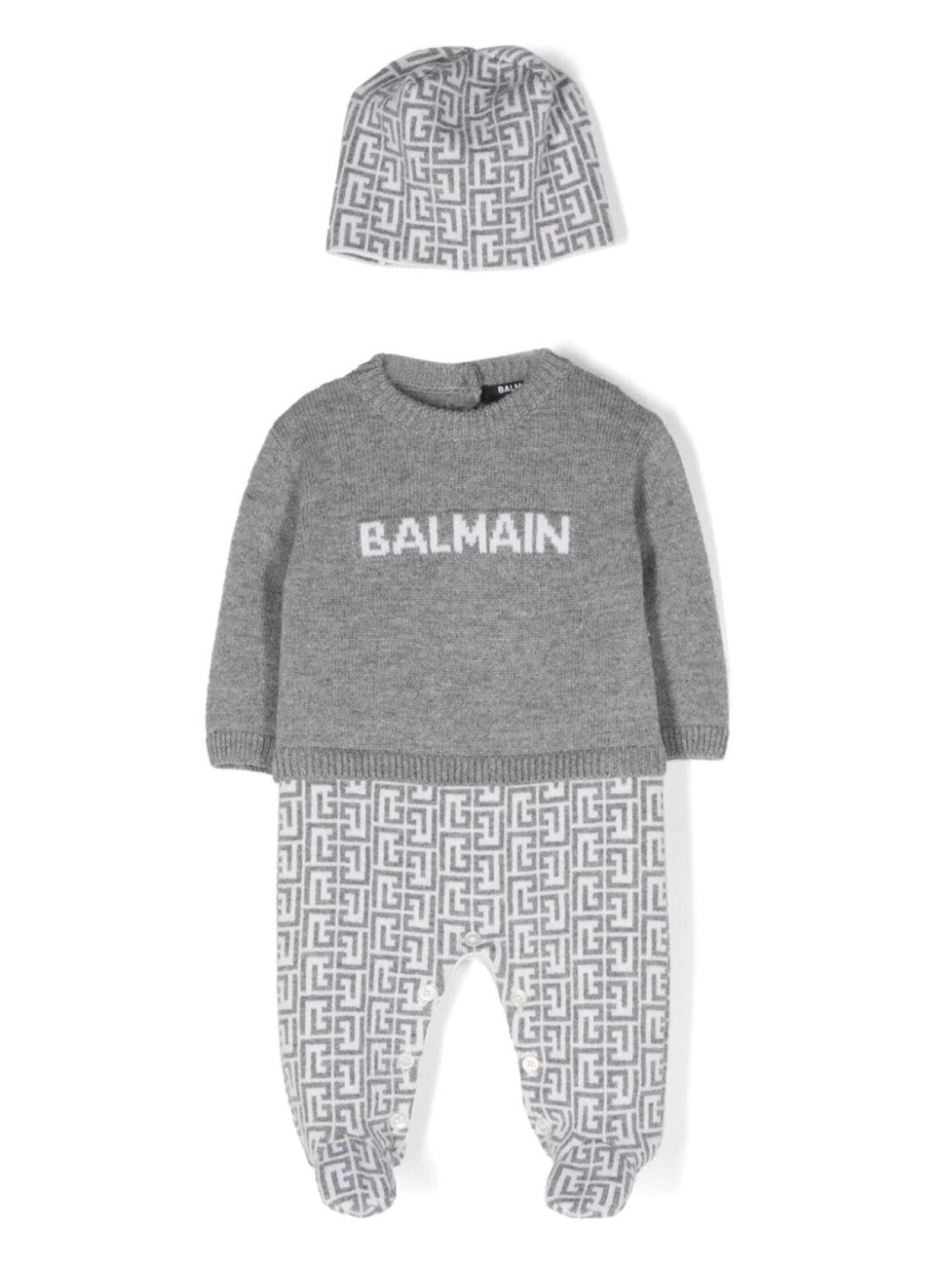 

Balmain Kids комбинезон с логотипом, серый