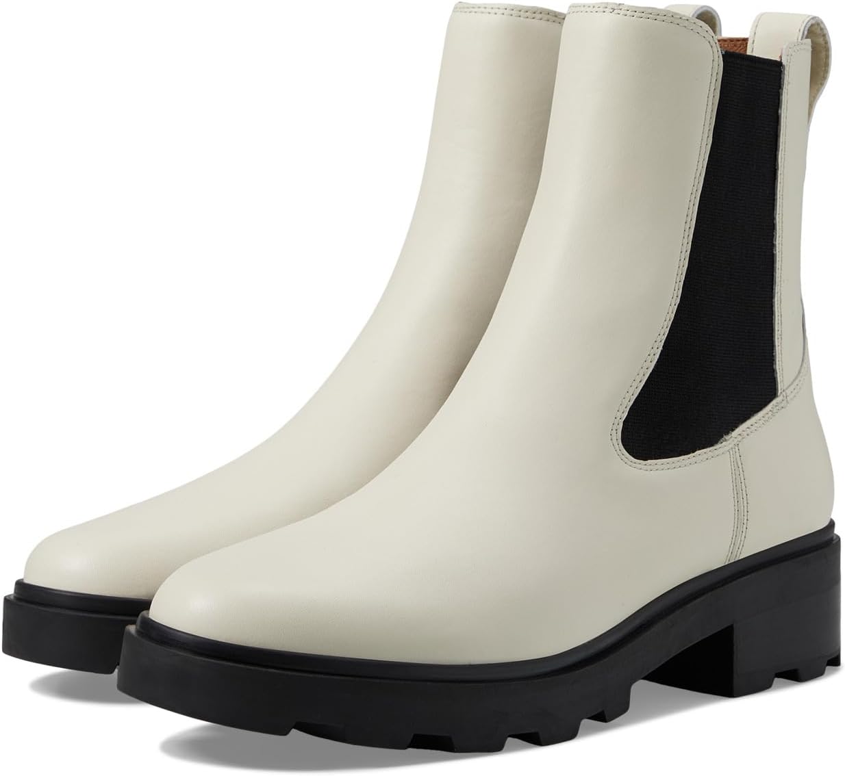 

Ботинки Челси The Wyckoff Chelsea Lugsole Boot in Leather Madewell, цвет Pale Parchment