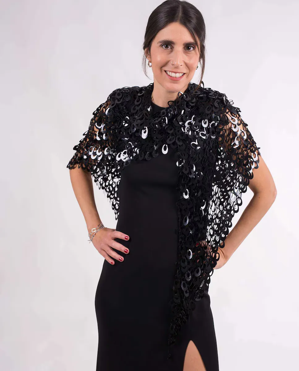 

Женская фэнтези-шаль для вечеринки в черном цвете MR Complements, чёрный