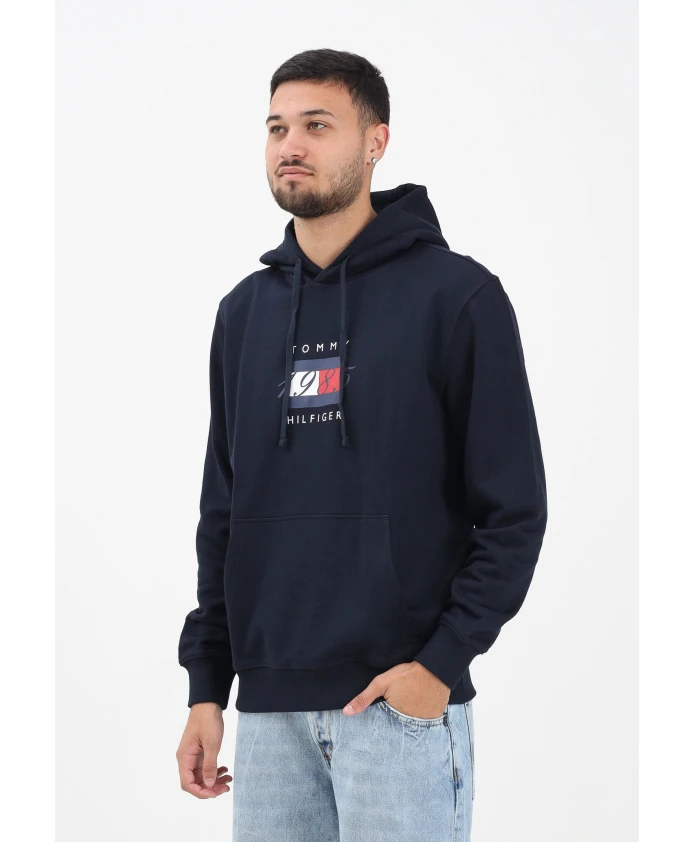 Худи с изображением флага 1985 года Tommy Hilfiger, синий — фото 2