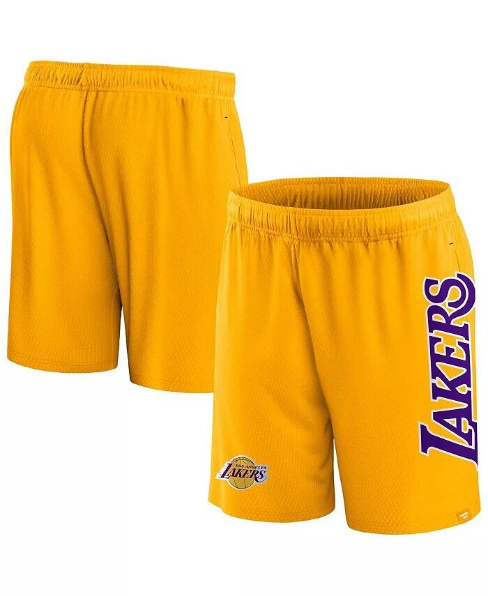 

Мужские золотые шорты Los Angeles Lakers Post Up Mesh Fanatics