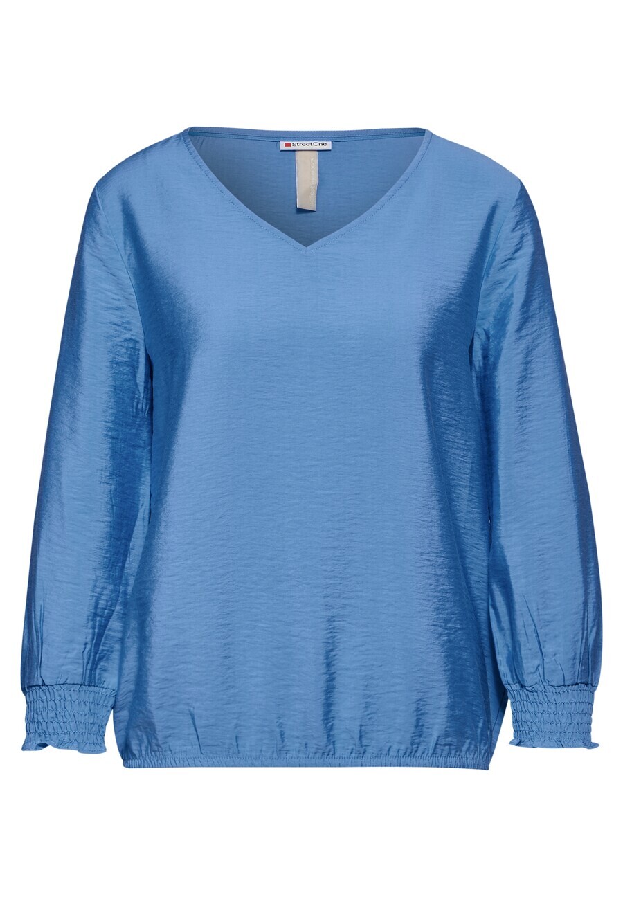 

Блузка с коротким рукавом STREET ONE Blouse, светло-синий