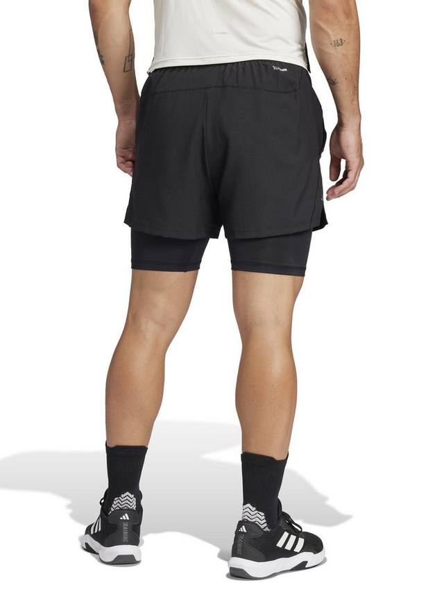 Мужские шорты Gym+ 2-в-1 adidas, Black — фото 2