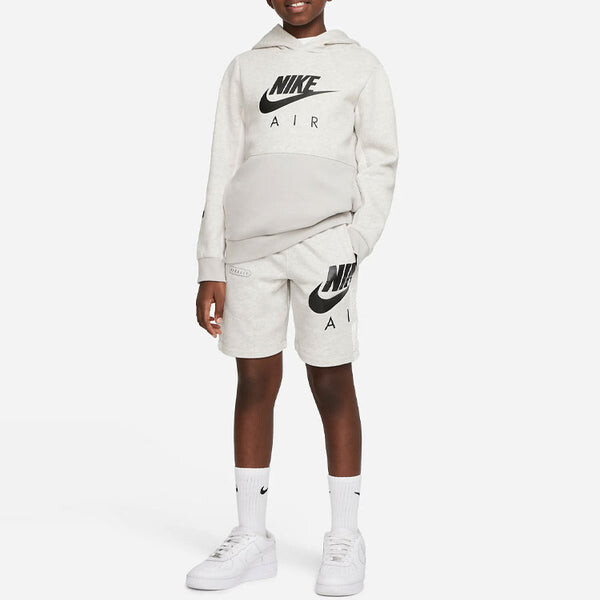 Шорты воздушные французские терри логотип короткие Nike, серый — фото 2