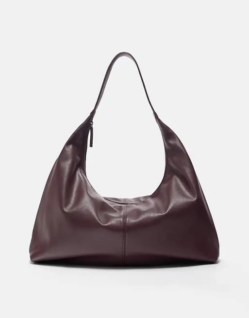 

Бордовая сумка-шоппер Pull&Bear