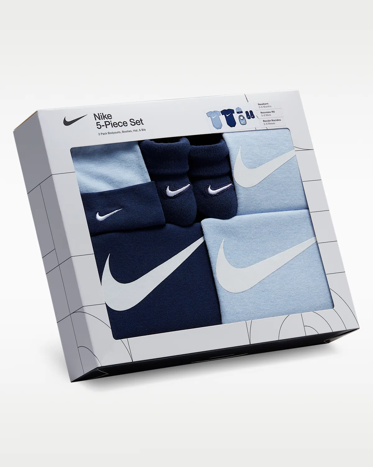 Детский подарочный набор из 5 предметов Nike Baby Essentials, Midnight Navy — фото 4