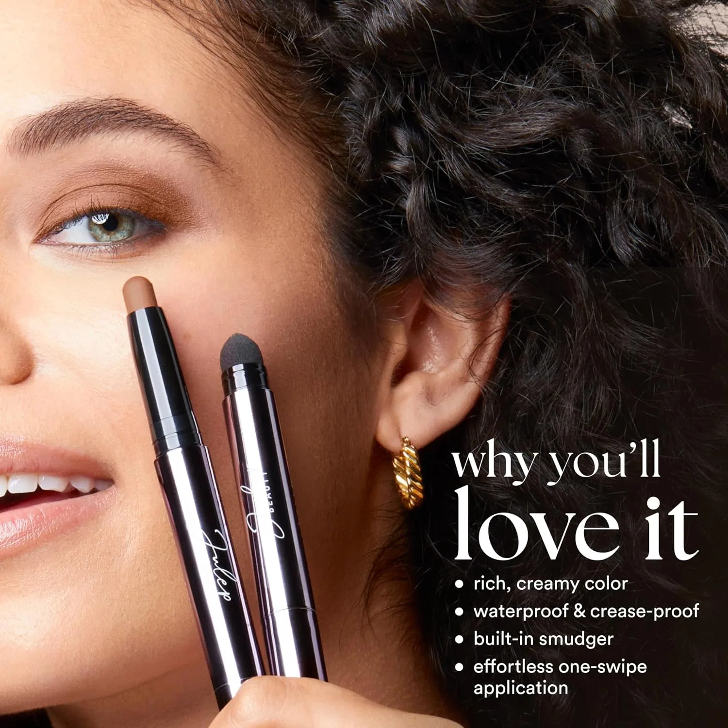 Тени для век Julep Eyeshadow Stick Onyx черный матовый — фото 4