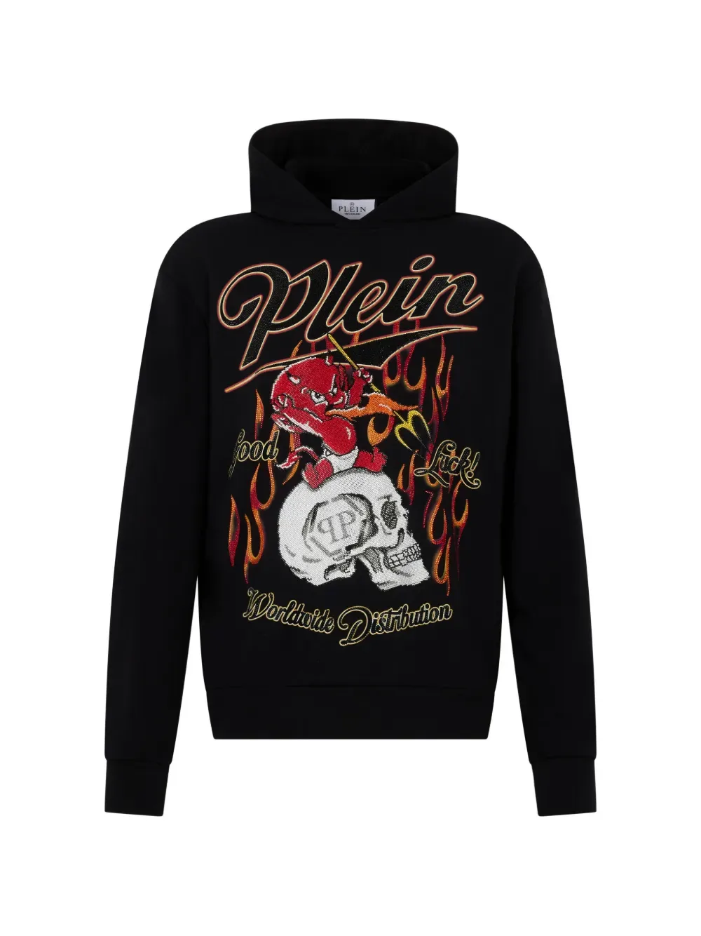 

Худи с изображением дьявола Philipp Plein, черный
